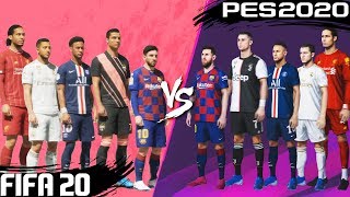 FIFA 20 vs. PES 2020: TOP 100 PLAYERS (Appearance & Ratings) 4K