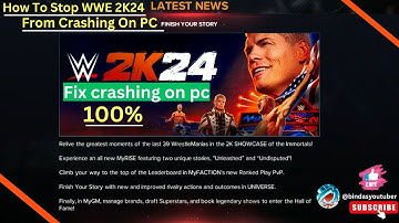 How to Fix WWE 2K24 Crashing on PC 2k24 #FixWWE2K24  #WWE2K24Crashing #howtofixwwe2k24