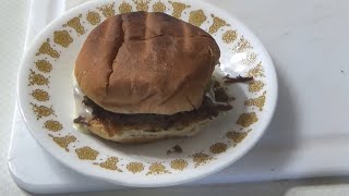 Cooking With Tank Lift over Beef Sandwitch