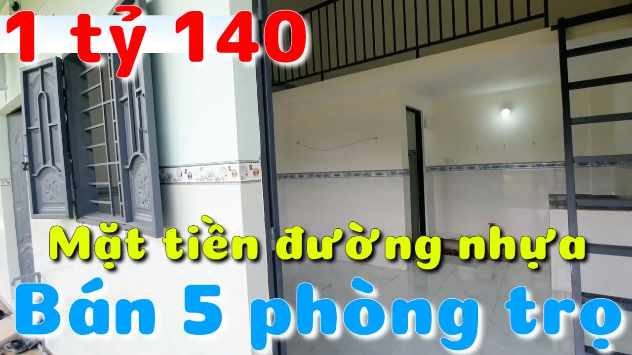 Nhà trọ 5 phòng mặt tiền đường nhựa gần Chợ An Thạnh bán giá 1 tỷ 140 triệu ở huyện Bến Cầu Tây Ninh