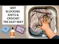 WET BLOCKING 101: HOW TO WET BLOCK A SHAWL [Step By Step Guide to Block Knit &amp; Crochet The Easy Way]