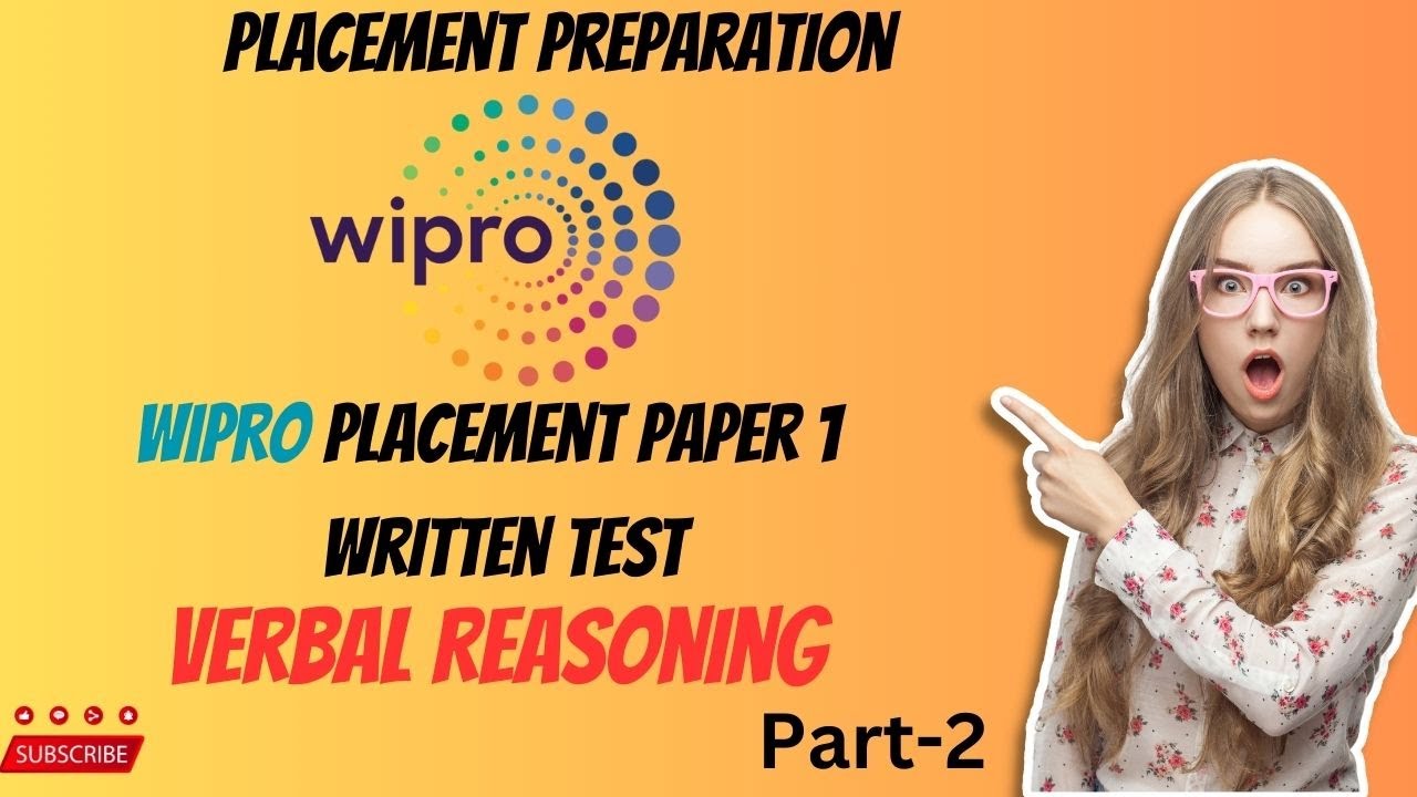 WIPRO Placement Paper 1 Written Test | Verbal Reasoning | Part-2 - YouTube