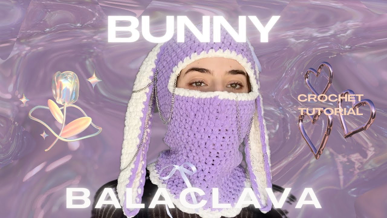Балаклава-кролик — простой урок по вязанию крючком — фестиваль, гранж, пирсинг, цепь, рейв, лыжна...