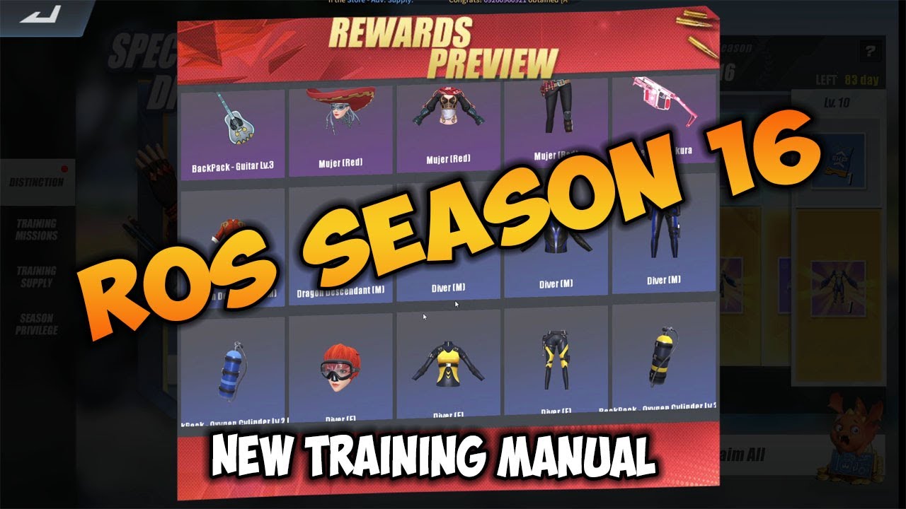 ROS SEASON 16 IS HERE! New training manuals 