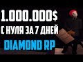 ГАЙД 1 МИЛЛИОН С НУЛЯ ЗА 7 ДНЕЙ [DIAMOND RP]