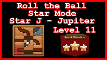 Roll the Ball Jupiter Level 11 (Star Mode - Star J) - Lösung Solution Walkthrough