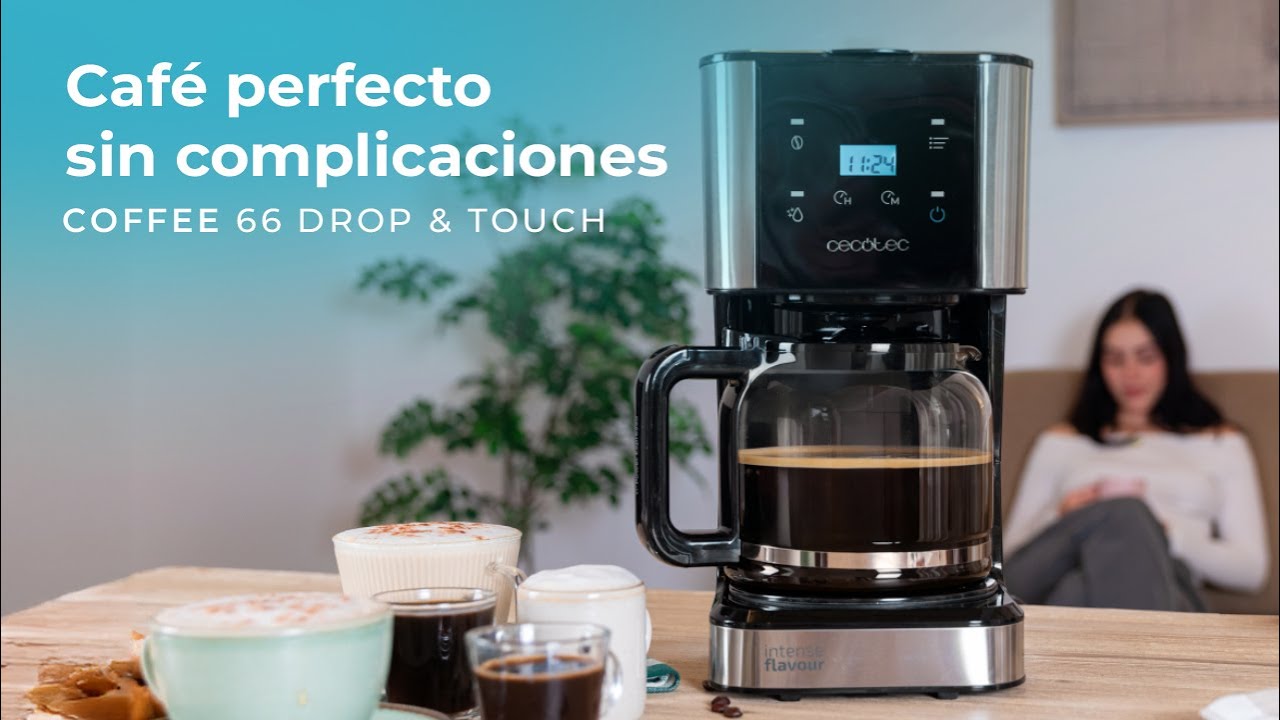 Coffee 66 Drop & Touch Cafetera de goteo con capacidad de hasta 12 tazas en acero inoxidable.