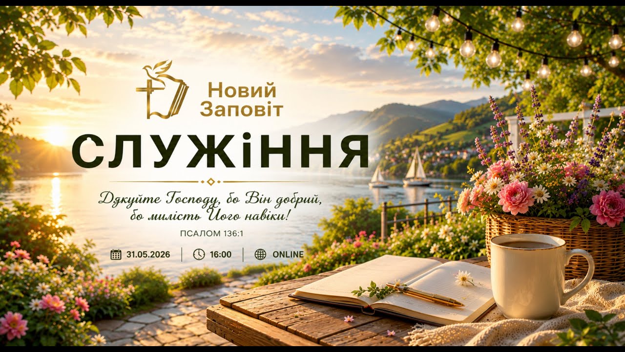 Онлайн Служіння  |  (31.05.2026) - 16:00 |  Церква Новий Заповіт