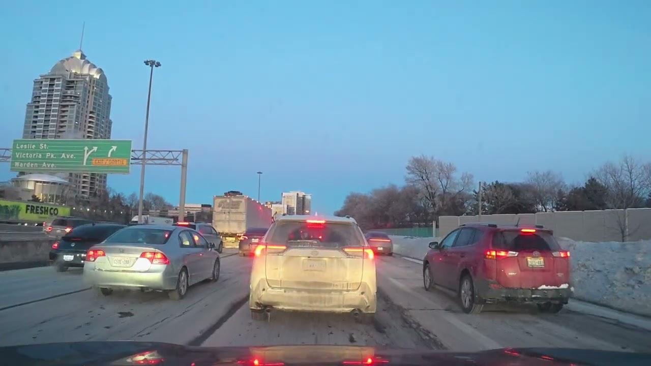 Toronto City Drive Winter
