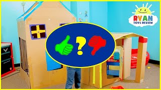 Giant Box Fort Challenge with Ryan and Gus! - Video Review