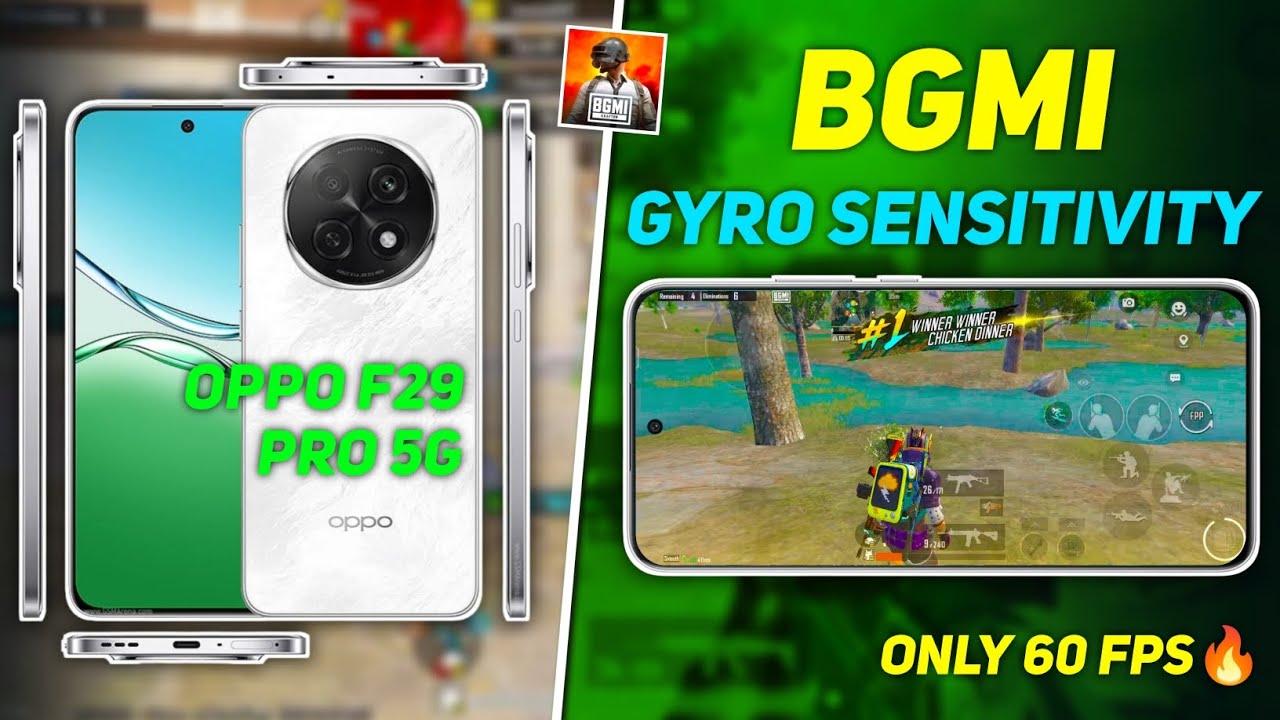 ⚪OPPO F29 Pro 5G BGMI Sensitivity 🔥 | ONLY 60 FPS | No Recoil + Smooth Aim⚪