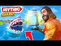 Feeding *MYTHIC* items to SHARKS... (Fortnite Season 3)