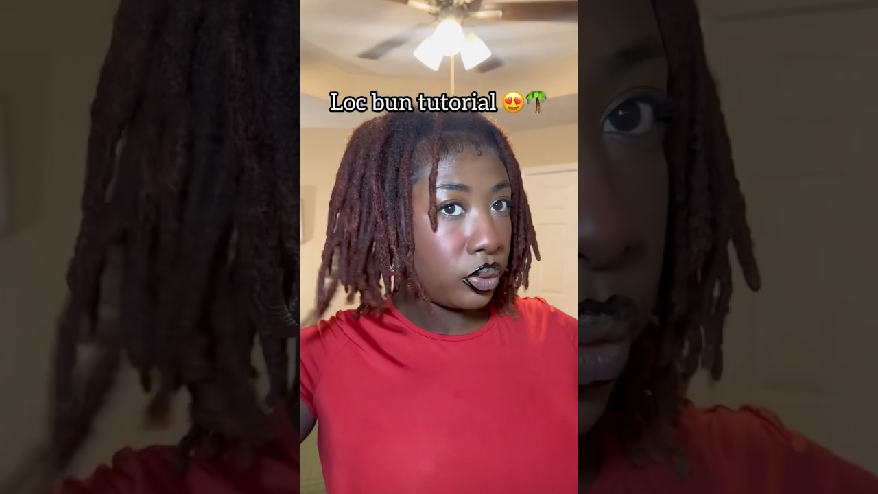 Easy Loc bun tutorial ?? #locs #locjourney #naturalhair #shorts