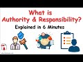 What is Authority and Responsibility? #authority #responsibility