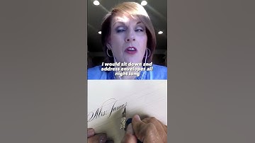 Suzanne Cunningham About Staying up all night to write Calligraphy Envelopes #calligraphymasters