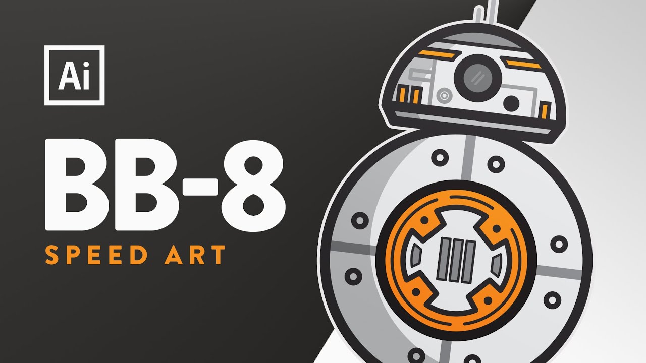 Star Wars BB8 Illustration | Speed Art | Adobe Illustrator - YouTube