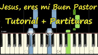 Video thumbnail of "JESUS ERES MI BUEN PASTOR Piano Tutorial Cover + Partitura PDF Midi Cerca de ti Marcos Witt"