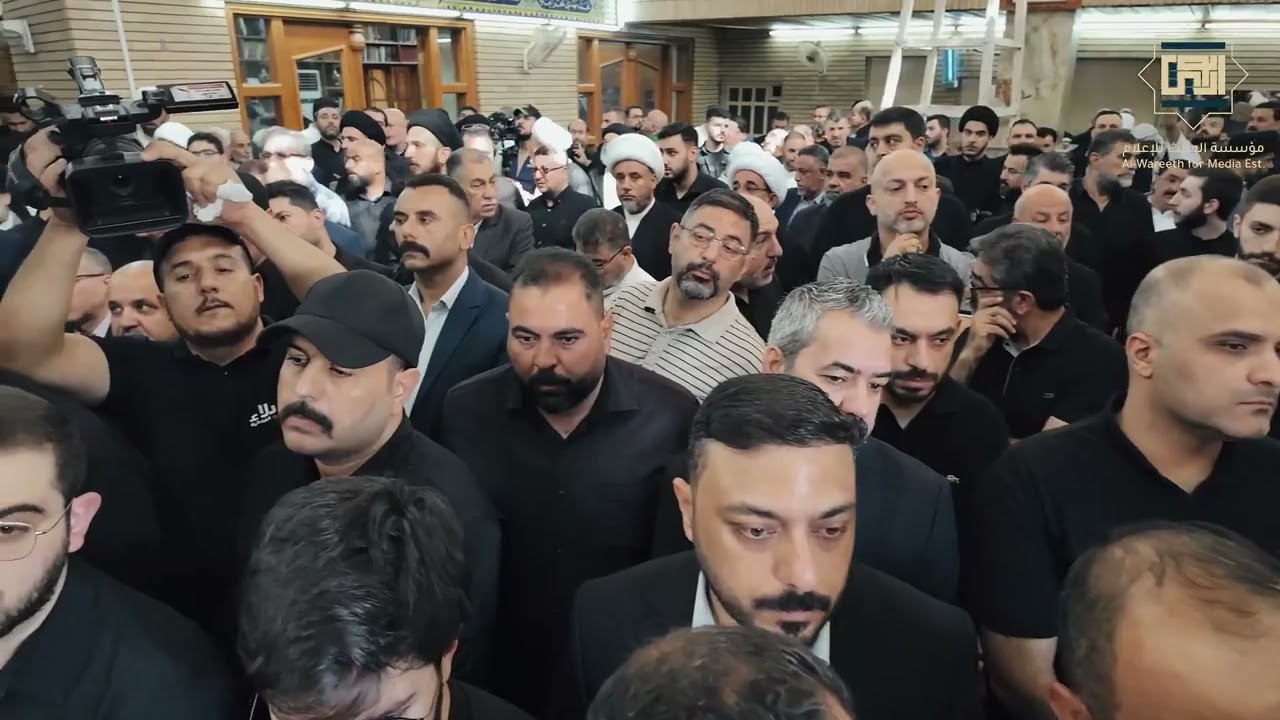 مشاركة سماحة المرجع اليعقوبي(دام ظله) في تشييع العلامة السيد محمد علي بحر العلوم (رحمه الله)