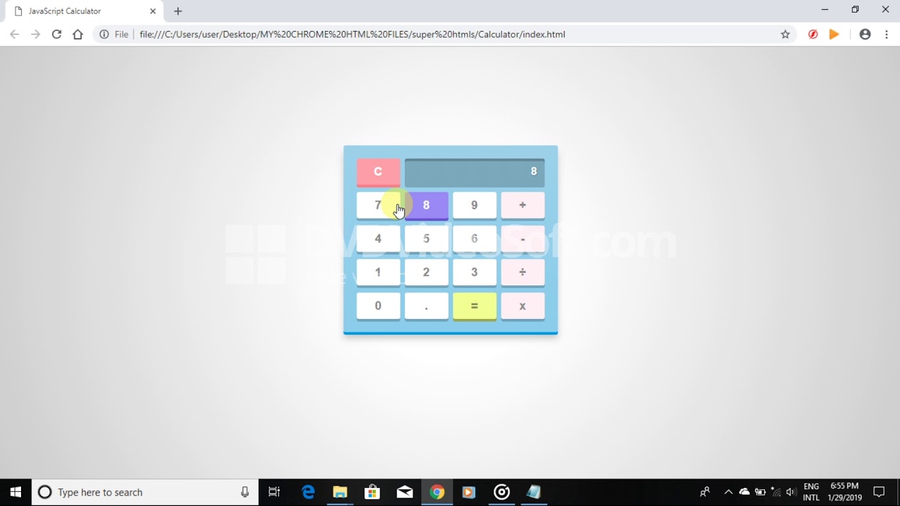 How to make a html calculator using notepad - YouTube
