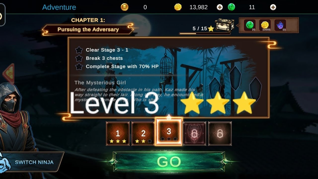 Kaz warrior 3-shinobi legend level 3