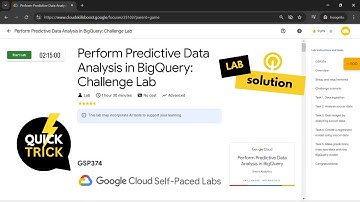 [2024] Perform Predictive Data Analysis in BigQuery: Challenge Lab [Solution] | Qwiklabs | GSP374