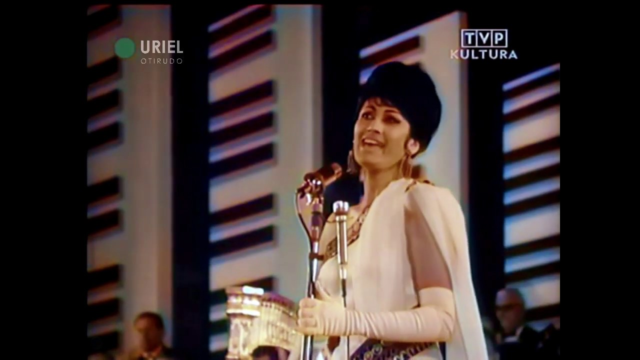 COLOR Yaffa Yarkoni - "Háblame de Flores" יפה ירקוני - דבר אלי בפרחים - Sopot Festival 1964 COLOR
