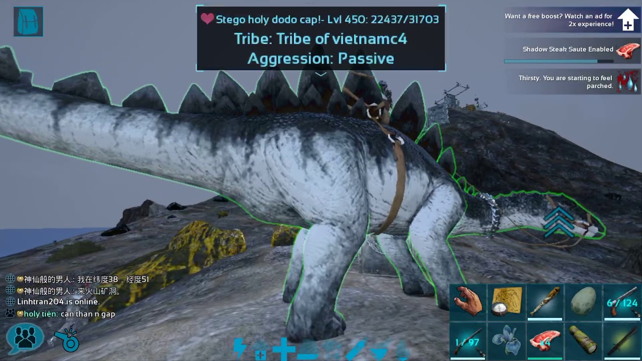 ARK MOBILE raiding china base. Raid trung quốc