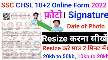 SSC CHSL form photo Resize 2022 I how to Resize SSC CHSL Form 2022 I SSC CHSL 2022 photo upload