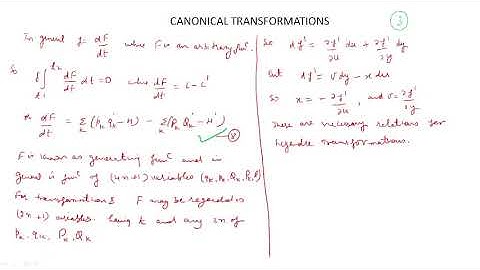 CANONICAL TRANSFORMATIONS