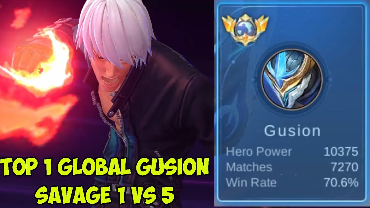 RAJA GUSION SAVAGE TIRU CARA DIA KALIAN AUTO CEPET KE MITIK IMMORTAL - TOP 1 GLOBAL GUSION