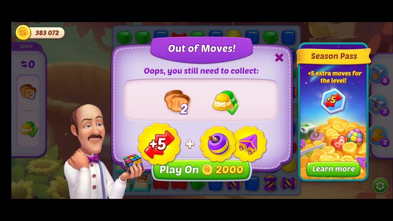 Homescapes player 🏡 Higher score level 10810. happiest moment 😊 YouTube