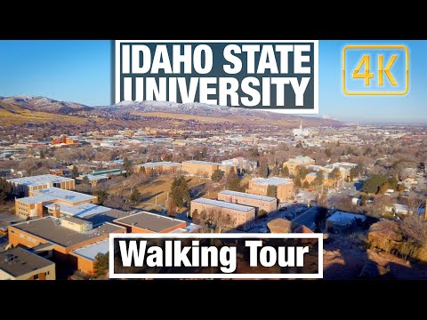 4K City Walks - Idaho State University Pocatello - Virtual Treadmill Scenery Walk and Travel