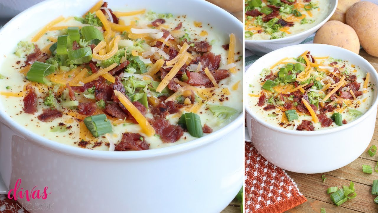 Loaded Potato Soup ((So Comforting & Delicious!)) | Divas Can Cook