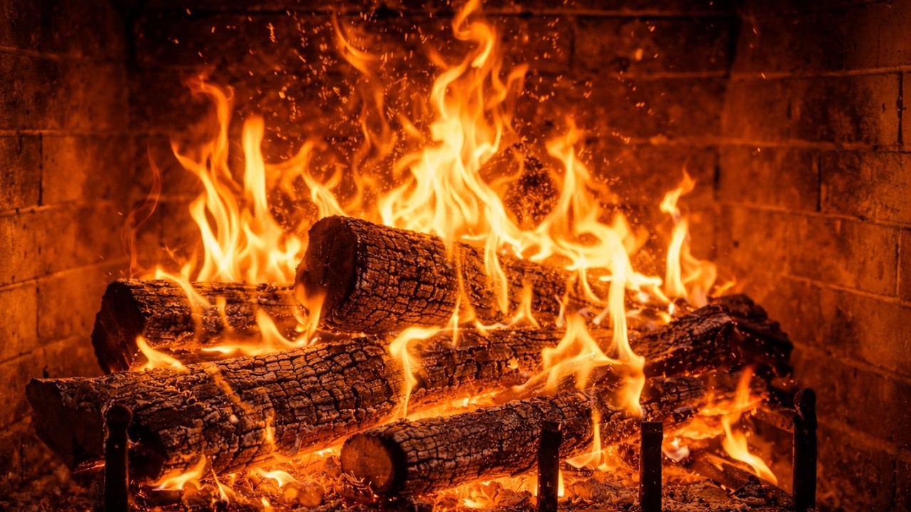 4K Fireplace Ambience (12 Hours) – No Music, No Ads – Sleep & Relaxation
