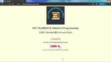 017 HMG Progamming - Reading DBF in a Console Mode
