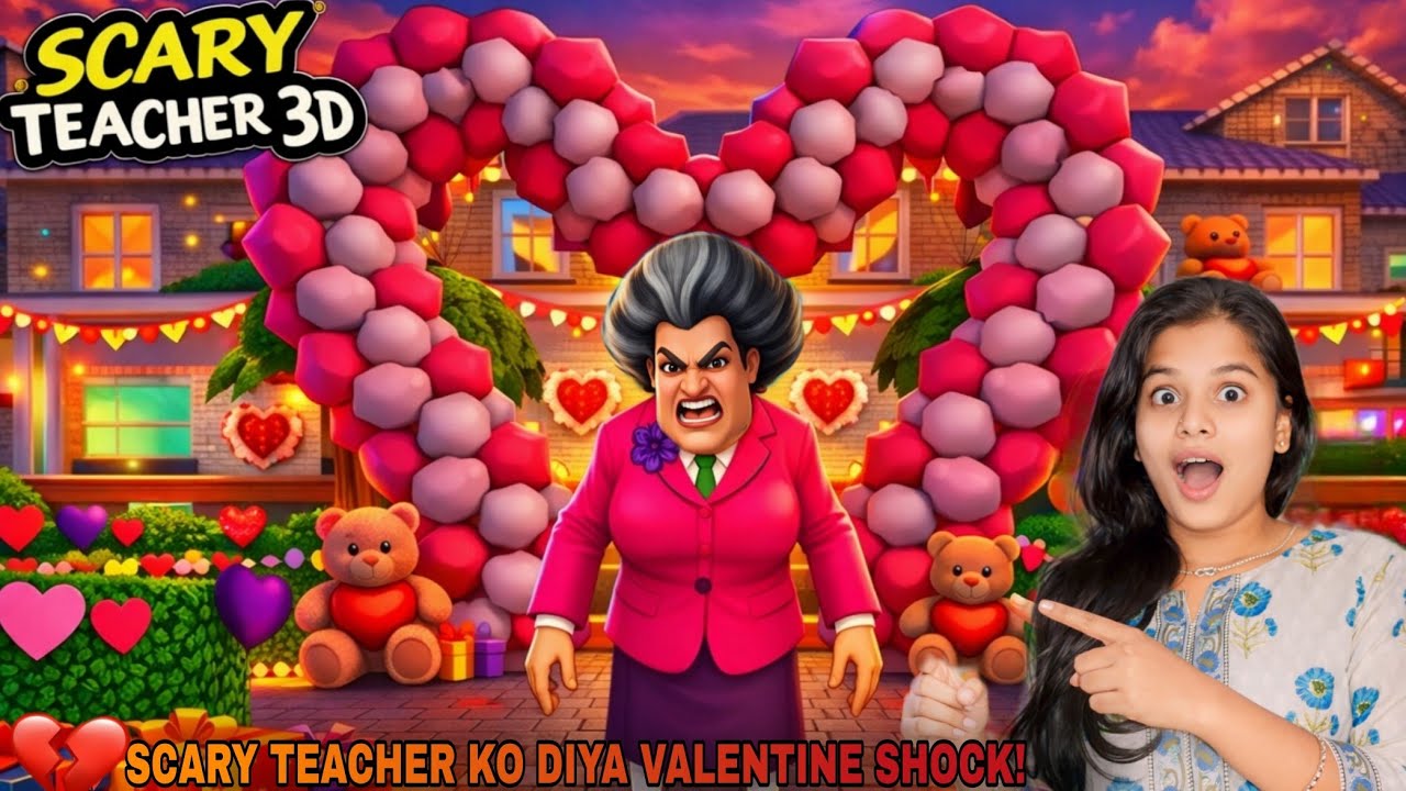Miss T ko Valentine Prank 😈 Secret Mission Game||Scary Teacher 3d 