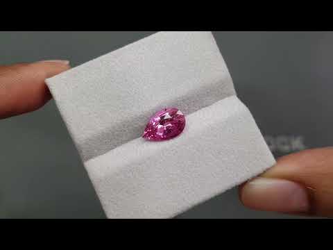 Intense pink pear cut rubellite 2.37 carats, Nigeria Video  № 3