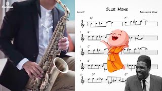 Video thumbnail of "Blue Monk (Solo Idea) for saxophone"