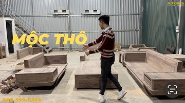 Nghiệm Thu Mộc Thô Sofa Gỗ Óc Chó Nhập Khẩu Bắc Mỹ | Sofa Gỗ Óc Chó Kiểu Dáng Chân Thuyền Chéo