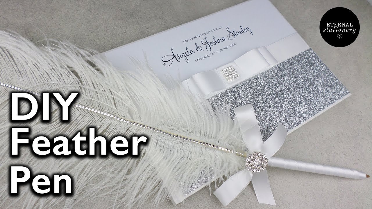 Diy Feather Pen For Guestbook Wedding Invitations Eternal
