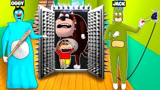 Bob Got Traped In Oggy Granny House With Shinchan!