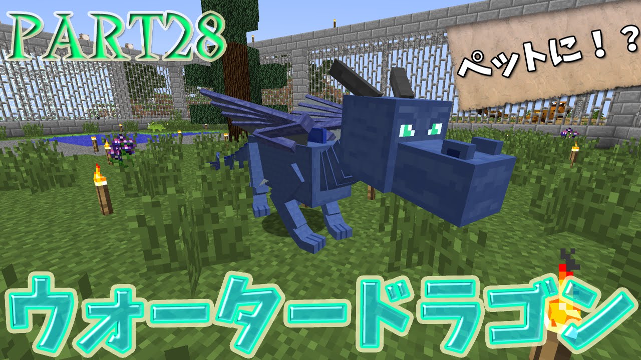 マイクラmod実況 エンダードラゴンを手懐けよう 考古学mod Part28 Youtube