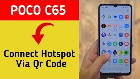 How to connect hotspot via QR code, Poco C65 me wireless internet connect kaise karen