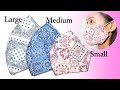 JUST 3 MINUTES - Simple 3D Face Mask【S-M-L】Sewing Tutorial｜DIY Fabric Mask for beginner