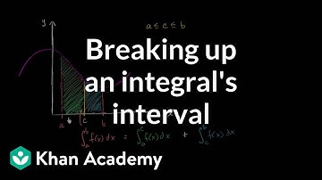 Breaking up integral interval | Accumulation and Riemann sums | AP Calculus AB | Khan Academy