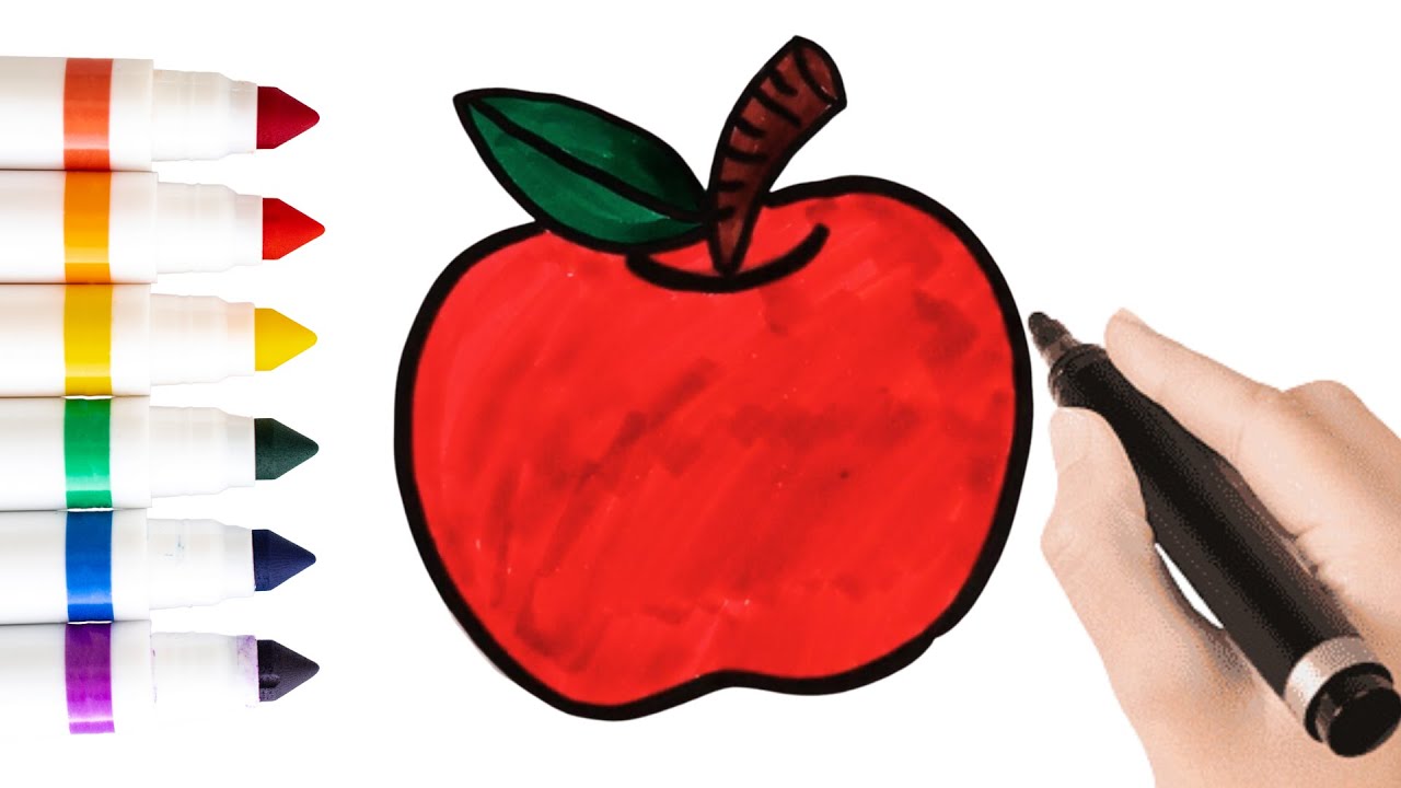 How to Draw an Apple | Apple Drawing | Apple Drawing for Kids | Easy ...