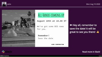 Live Slack On Digital Signage Displays