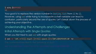 How to Use sed for String Substitution with Shell Variables in Bash