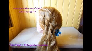Tuto Coiffure facile Tresses en Cascade | Waterfall Braid Hairstyle | Peinado Trenzas en Cascada