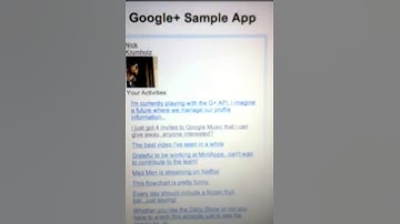 Google+ API test